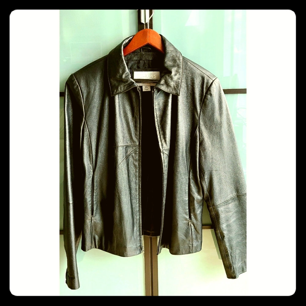 Danier Dark Brown Leather Jacket